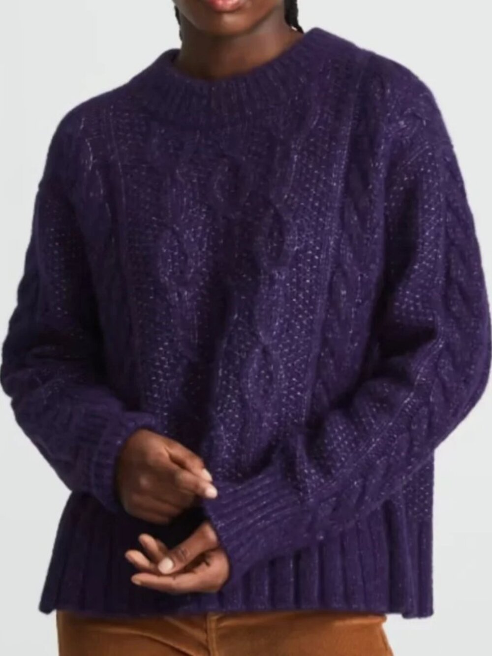 Everlane Alpaca Blend Cable Knit Sweater